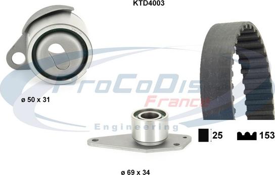 Procodis France KTD4003 - Zobsiksnas komplekts ps1.lv