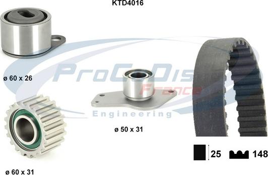 Procodis France KTD4016 - Zobsiksnas komplekts ps1.lv