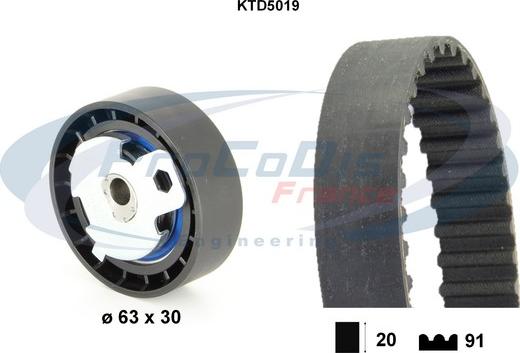 Procodis France KTD5019 - Zobsiksnas komplekts ps1.lv