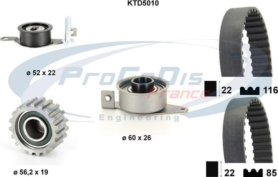 Procodis France KTD5010 - Zobsiksnas komplekts ps1.lv