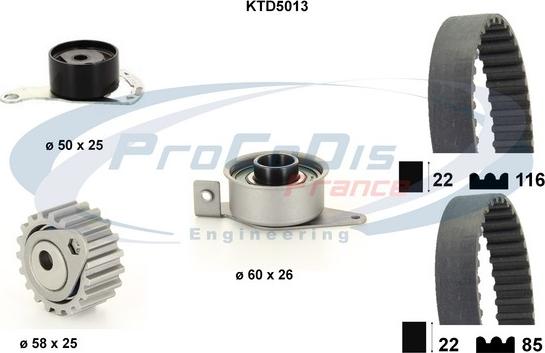 Procodis France KTD5013 - Zobsiksnas komplekts ps1.lv