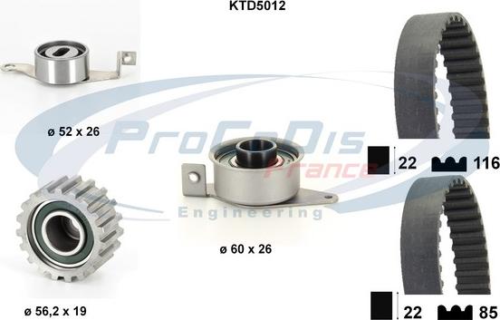 Procodis France KTD5012 - Zobsiksnas komplekts ps1.lv