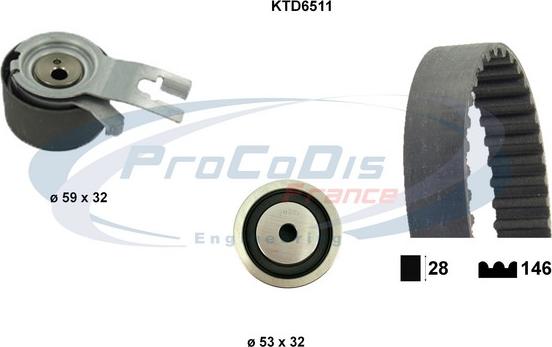 Procodis France KTD6511 - Zobsiksnas komplekts ps1.lv