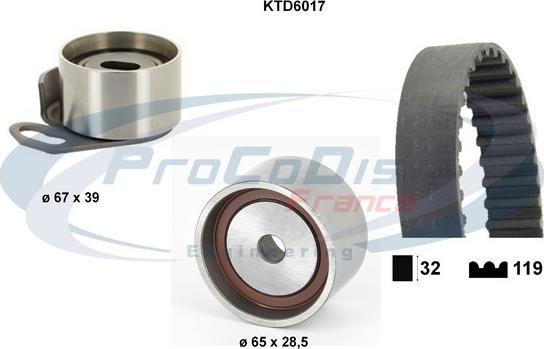 Procodis France KTD6017 - Zobsiksnas komplekts ps1.lv