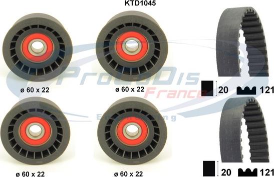 Procodis France KTD1045 - Zobsiksnas komplekts ps1.lv