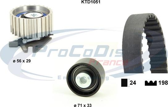 Procodis France KTD1051 - Zobsiksnas komplekts ps1.lv