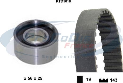 Procodis France KTD1018 - Zobsiksnas komplekts ps1.lv