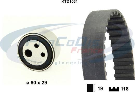 Procodis France KTD1031 - Zobsiksnas komplekts ps1.lv