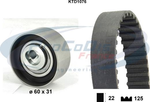 Procodis France KTD1076 - Zobsiksnas komplekts ps1.lv