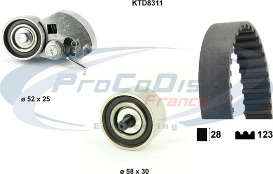 Procodis France KTD8311 - Zobsiksnas komplekts ps1.lv