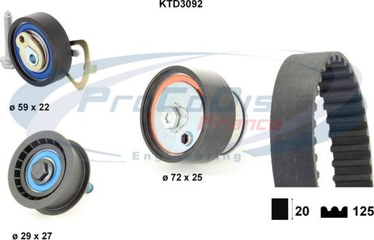 Procodis France KTD3092 - Zobsiksnas komplekts ps1.lv