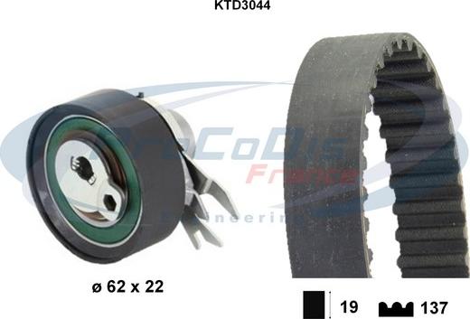 Procodis France KTD3044 - Zobsiksnas komplekts ps1.lv