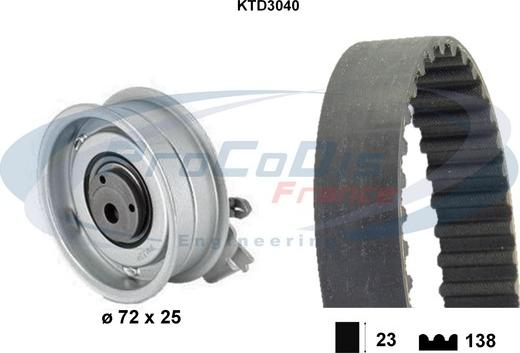 Procodis France KTD3040 - Zobsiksnas komplekts ps1.lv