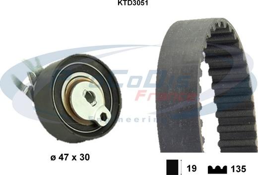 Procodis France KTD3051 - Zobsiksnas komplekts ps1.lv