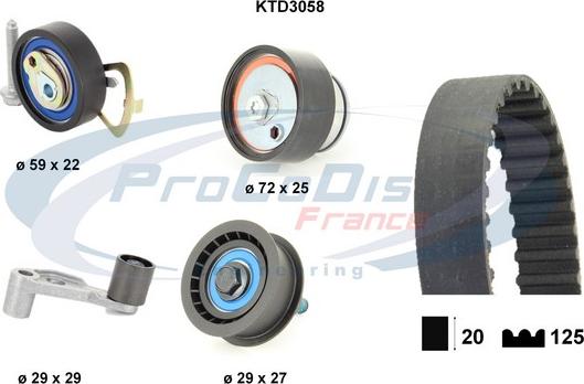 Procodis France KTD3058 - Zobsiksnas komplekts ps1.lv