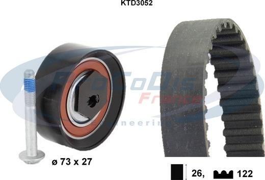 Procodis France KTD3052 - Zobsiksnas komplekts ps1.lv