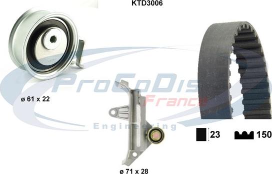 Procodis France KTD3006 - Zobsiksnas komplekts ps1.lv