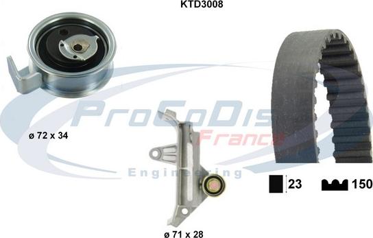 Procodis France KTD3008 - Zobsiksnas komplekts ps1.lv