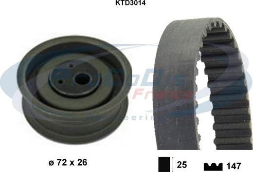 Procodis France KTD3014 - Zobsiksnas komplekts ps1.lv