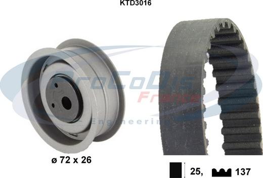 Procodis France KTD3016 - Zobsiksnas komplekts ps1.lv