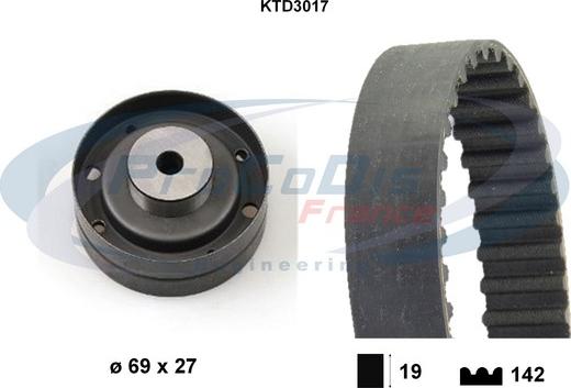 Procodis France KTD3017 - Zobsiksnas komplekts ps1.lv