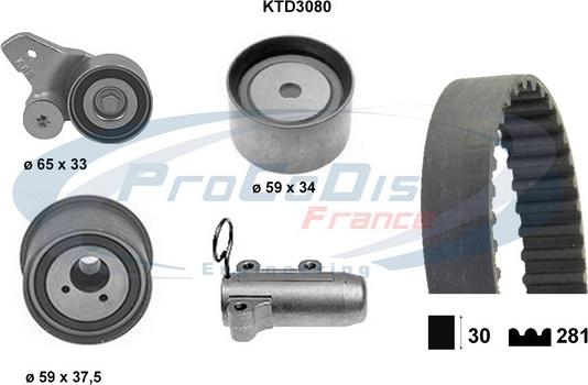 Procodis France KTD3080 - Zobsiksnas komplekts ps1.lv