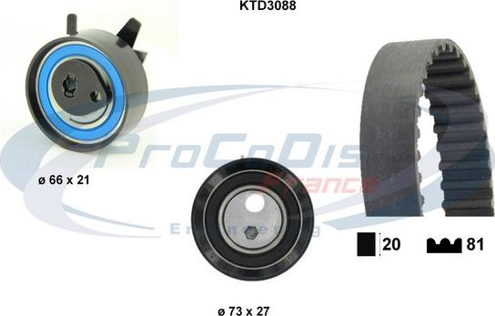 Procodis France KTD3088 - Zobsiksnas komplekts ps1.lv