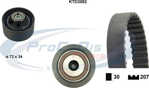 Procodis France KTD3082 - Zobsiksnas komplekts ps1.lv