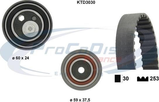 Procodis France KTD3030 - Zobsiksnas komplekts ps1.lv