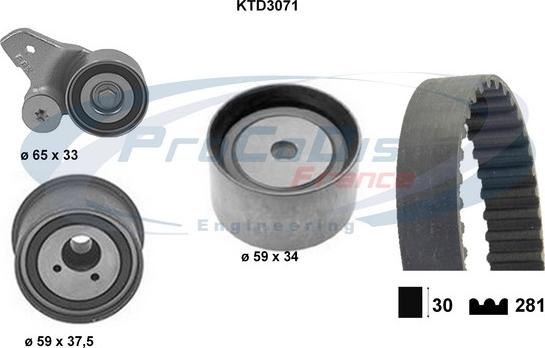 Procodis France KTD3071 - Zobsiksnas komplekts ps1.lv