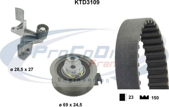 Procodis France KTD3109 - Zobsiksnas komplekts ps1.lv