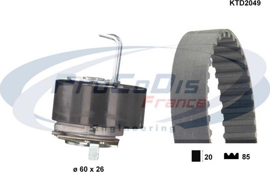 Procodis France KTD2049 - Zobsiksnas komplekts ps1.lv