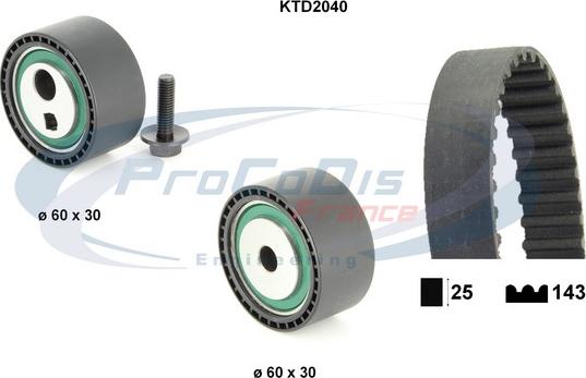 Procodis France KTD2040 - Zobsiksnas komplekts ps1.lv