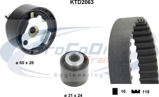 Procodis France KTD2063 - Zobsiksnas komplekts ps1.lv