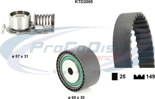 Procodis France KTD2005 - Zobsiksnas komplekts ps1.lv