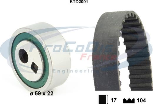 Procodis France KTD2001 - Zobsiksnas komplekts ps1.lv