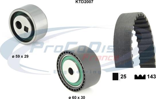 Procodis France KTD2007 - Zobsiksnas komplekts ps1.lv