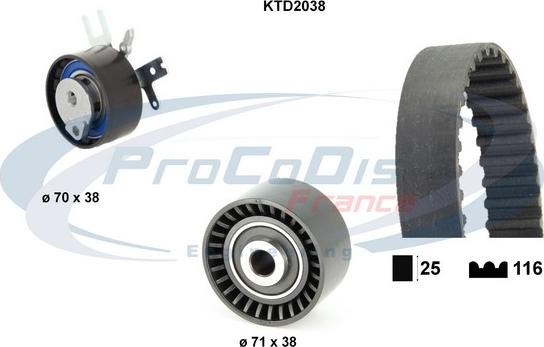 Procodis France KTD2038 - Zobsiksnas komplekts ps1.lv