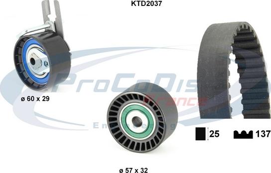 Procodis France KTD2037 - Zobsiksnas komplekts ps1.lv