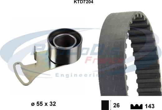 Procodis France KTD7204 - Zobsiksnas komplekts ps1.lv