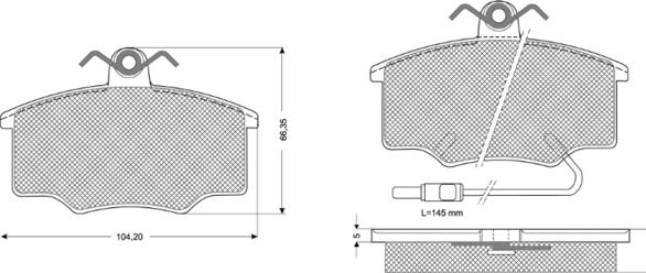 Procodis France PF10581 - Bremžu uzliku kompl., Disku bremzes ps1.lv