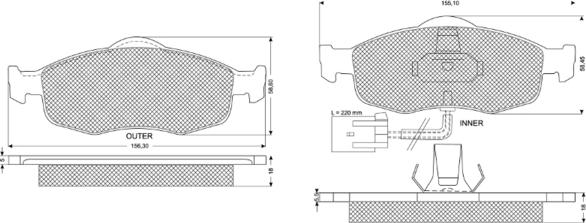 Procodis France PF11191 - Bremžu uzliku kompl., Disku bremzes ps1.lv