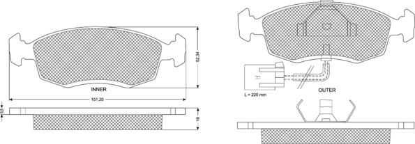 Procodis France PF1134 - Bremžu uzliku kompl., Disku bremzes ps1.lv