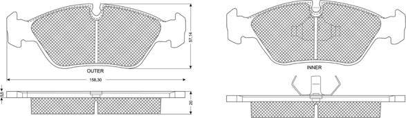 Procodis France PF1129 - Bremžu uzliku kompl., Disku bremzes ps1.lv