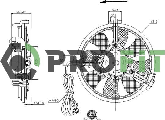 Profit 1850-0001 - Ventilators, Motora dzesēšanas sistēma ps1.lv