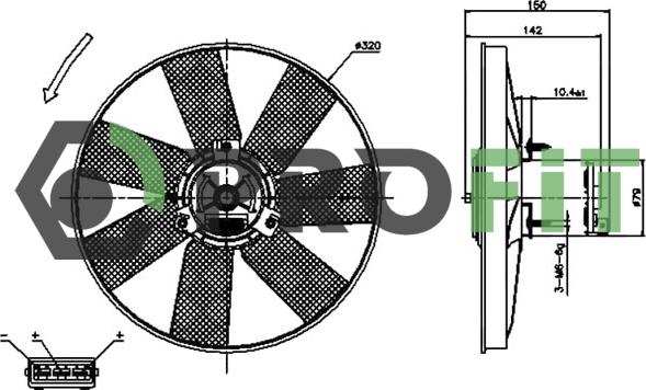 Profit 1850-0013 - Ventilators, Motora dzesēšanas sistēma ps1.lv