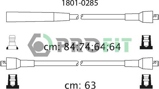 Profit 1801-0285 - Augstsprieguma vadu komplekts ps1.lv