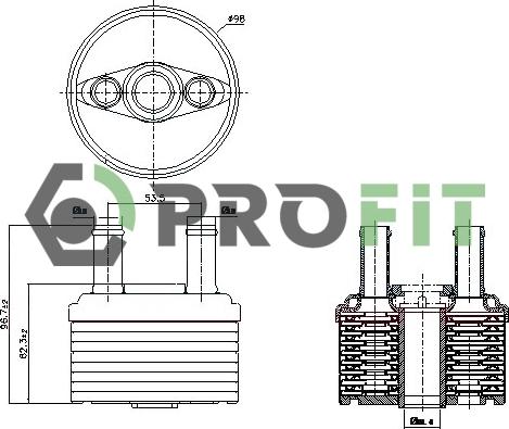 Profit 1745-0049 - Eļļas radiators, Motoreļļa ps1.lv