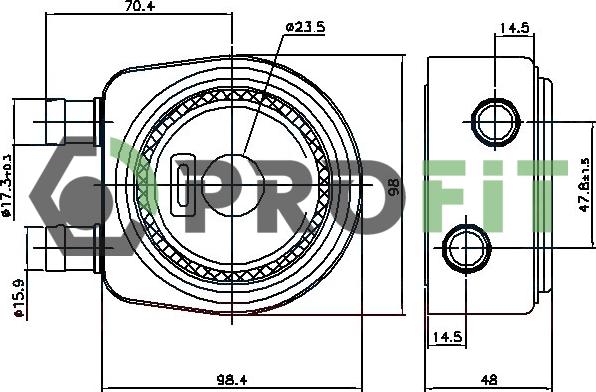 Profit 1745-0048 - Eļļas radiators, Motoreļļa ps1.lv