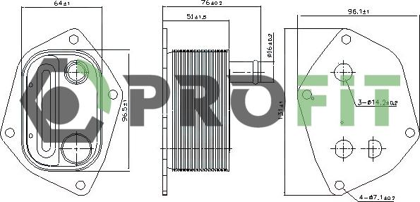 Profit 1745-0052 - Eļļas radiators, Motoreļļa ps1.lv